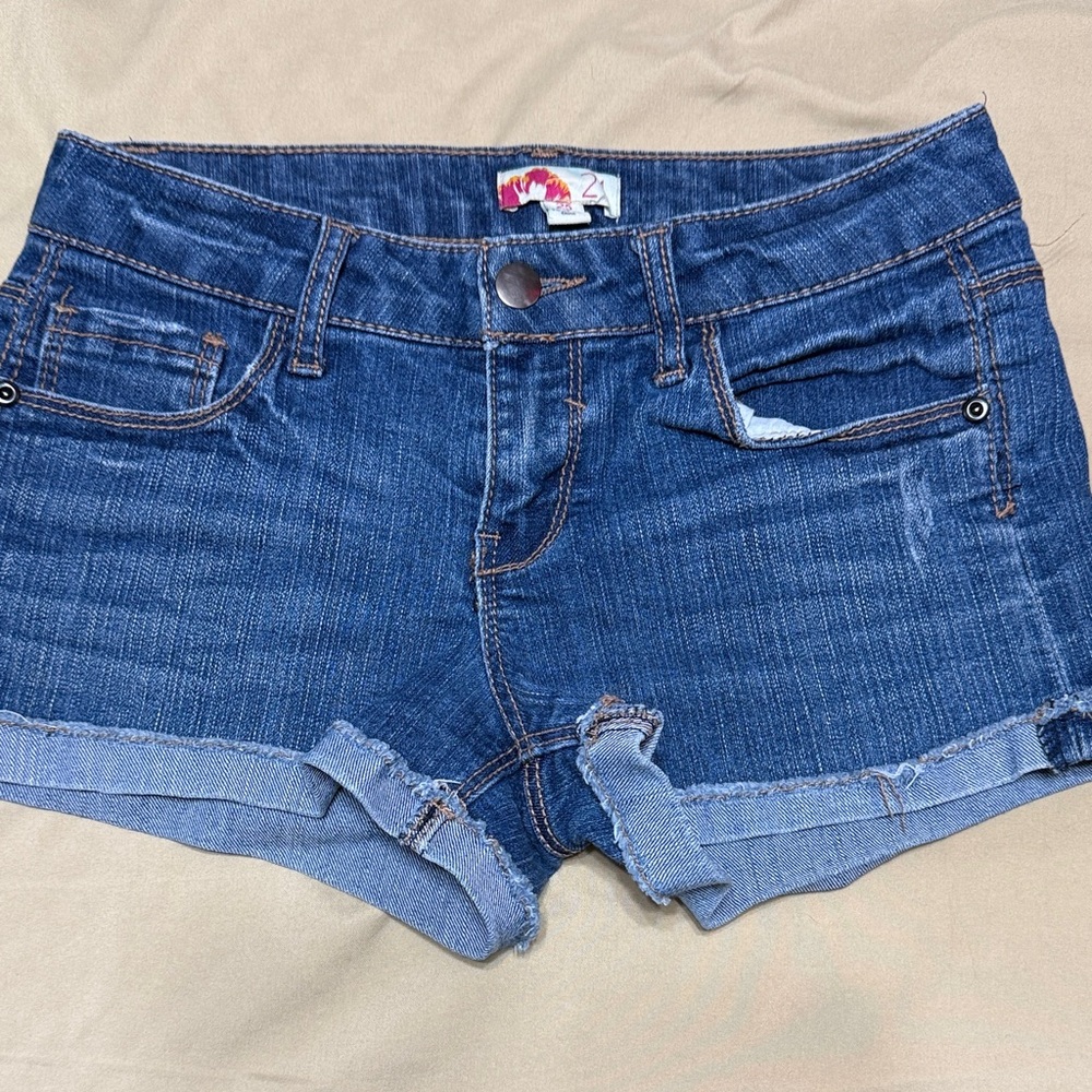 Forever 21 Dark Blue Jean Shorts
